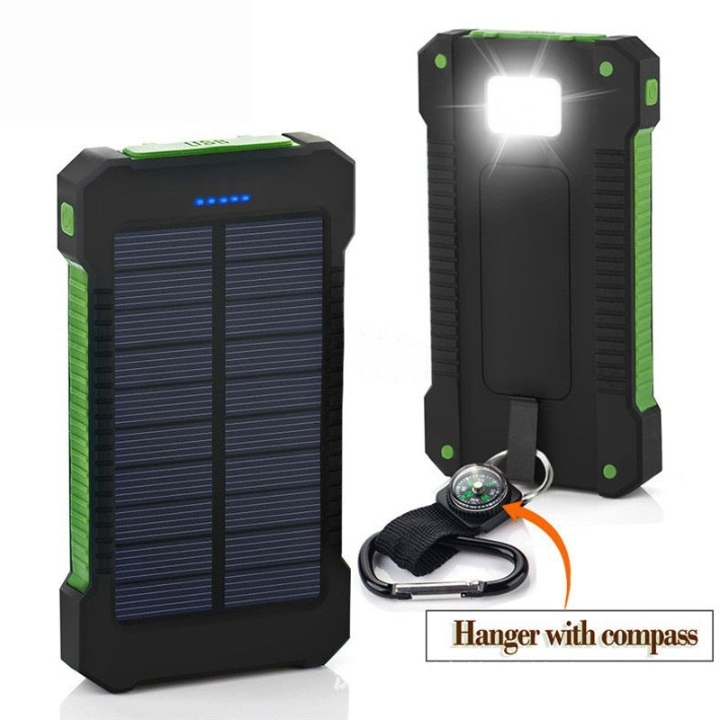 Universal Ultra-Thin Mobile Phone Solar Charger with Camping Lights – Portable Power Bank for Outdoor Use