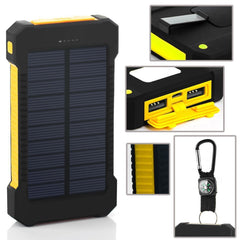 Universal Ultra-Thin Mobile Phone Solar Charger with Camping Lights – Portable Power Bank for Outdoor Use