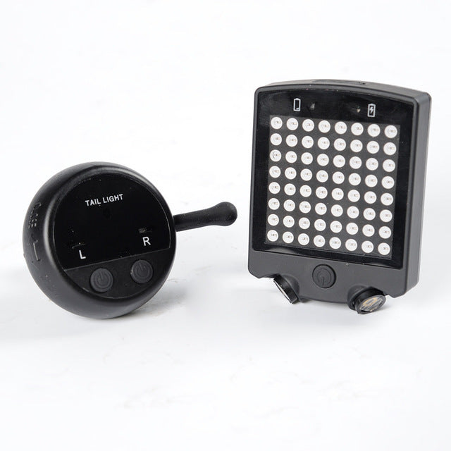 LED Bicycle Turn Signal with Wireless Remote Control and Laser Parallel Lines