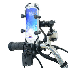 Motorcycle Mobile Phone Bracket – Aluminum Alloy Adjustable Handlebar and Mirror Base for Electric Bike & Bicycle