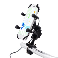 Motorcycle Mobile Phone Bracket – Aluminum Alloy Adjustable Handlebar and Mirror Base for Electric Bike & Bicycle