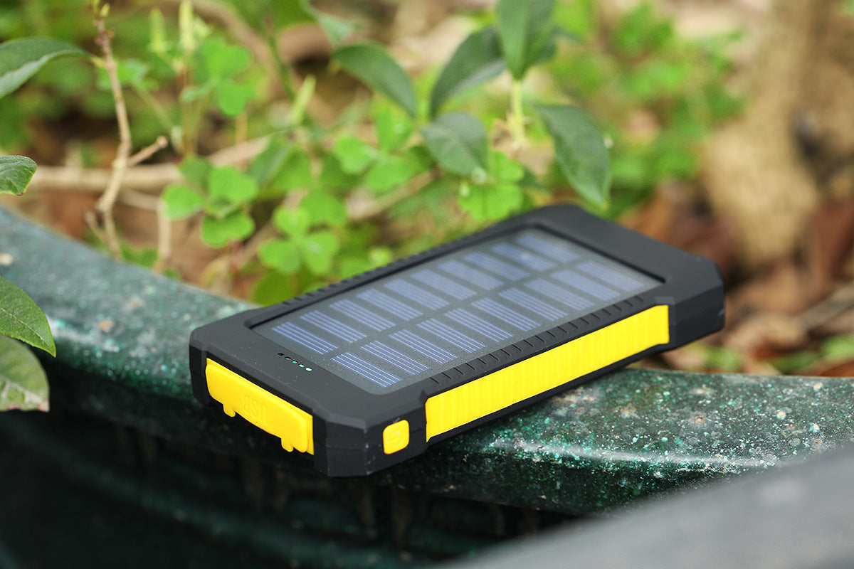 Universal Ultra-Thin Mobile Phone Solar Charger with Camping Lights – Portable Power Bank for Outdoor Use