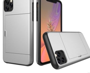 Dual Layer Hybrid Mobile Phone Case with Card Pocket