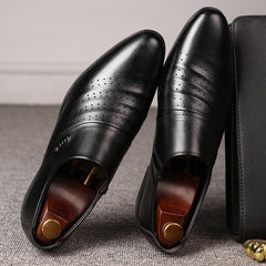Casual Pointed Toe Leather Shoes for Men – Fashionable & Comfortable