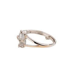 Fox Zircon Ring for Women – Creative Design with Butterfly and Zodiac Elements