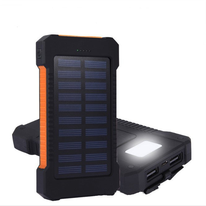 Universal Ultra-Thin Mobile Phone Solar Charger with Camping Lights – Portable Power Bank for Outdoor Use