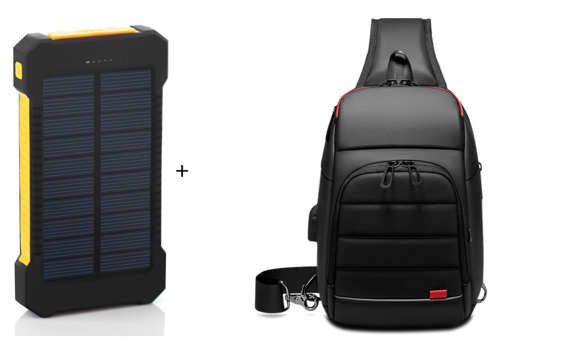 Universal Ultra-Thin Mobile Phone Solar Charger with Camping Lights – Portable Power Bank for Outdoor Use
