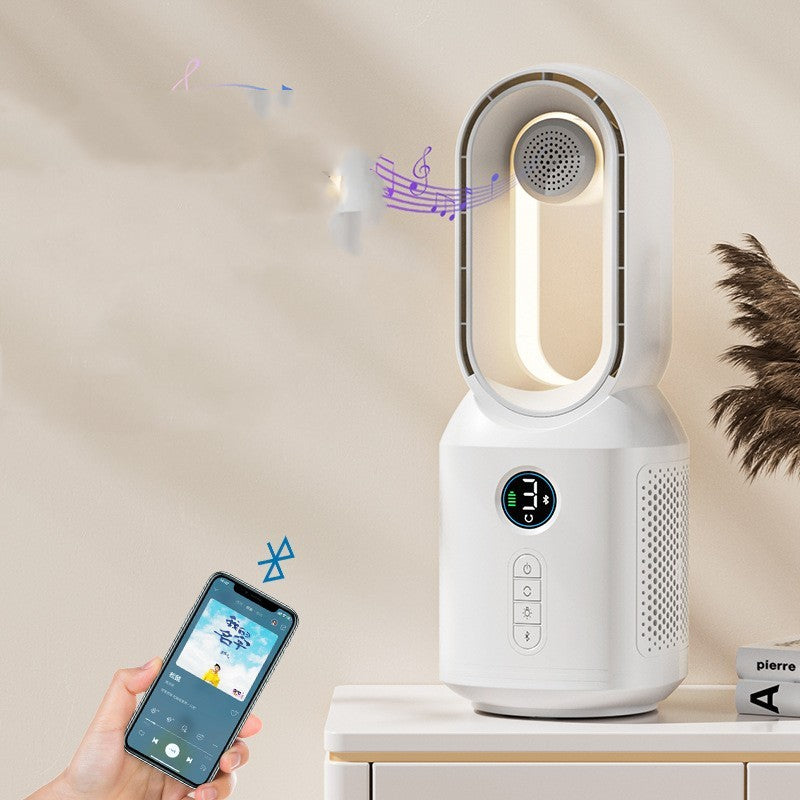 Bladeless Fan with Bluetooth Speaker & LED Night Lightv