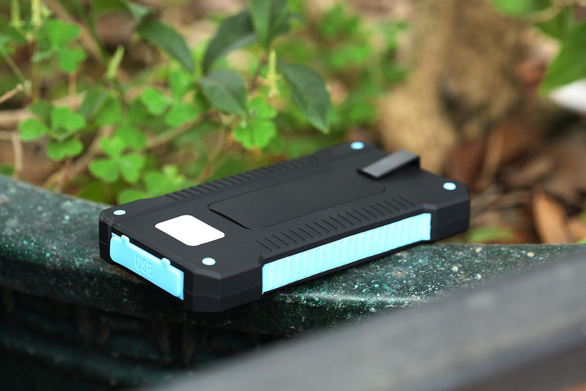 Universal Ultra-Thin Mobile Phone Solar Charger with Camping Lights – Portable Power Bank for Outdoor Use