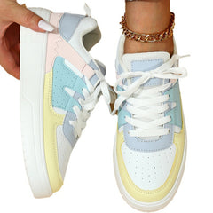 Women’s Casual Lace-Up Fashion Sneakers - Lightweight & Comfy