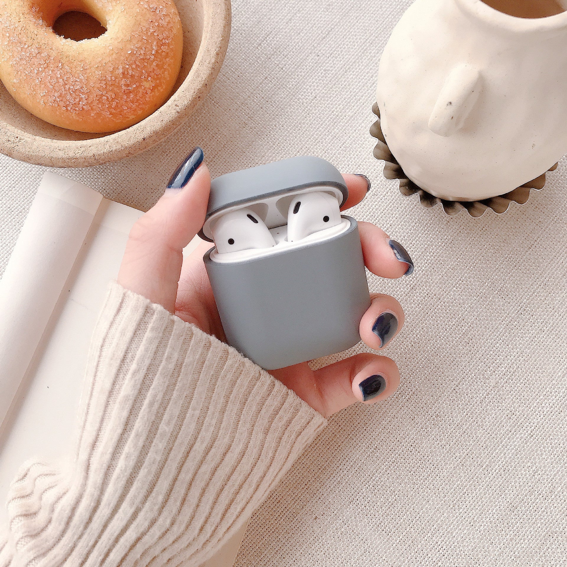 Compatible Wireless Bluetooth Headset Case for AirPods 1 & 2 - Protective Plastic Case