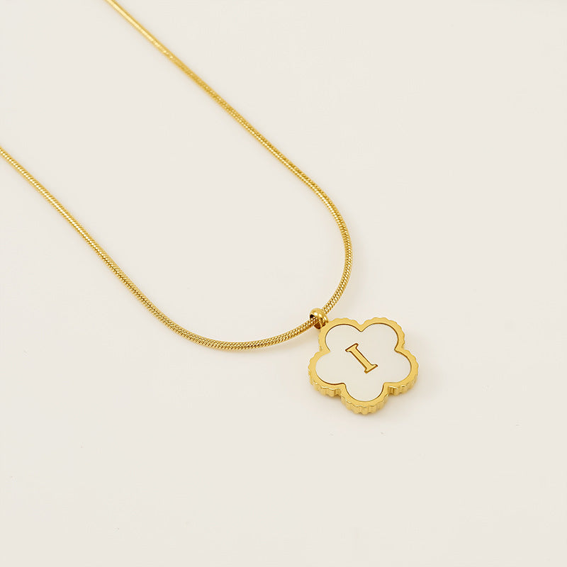 Simple Stainless Steel Letter Necklace for Women – A-Z Pendant