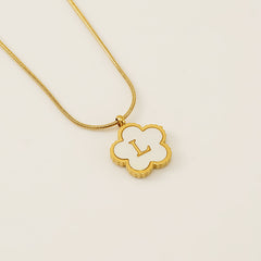 Simple Stainless Steel Letter Necklace for Women – A-Z Pendant