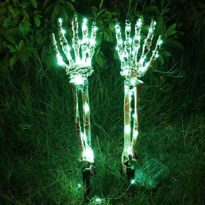 LED Light-Up Skeleton Hand Halloween Prop for Outdoor Decor