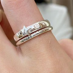 Letter XINGX Ring Female Sterling Silver Niche
