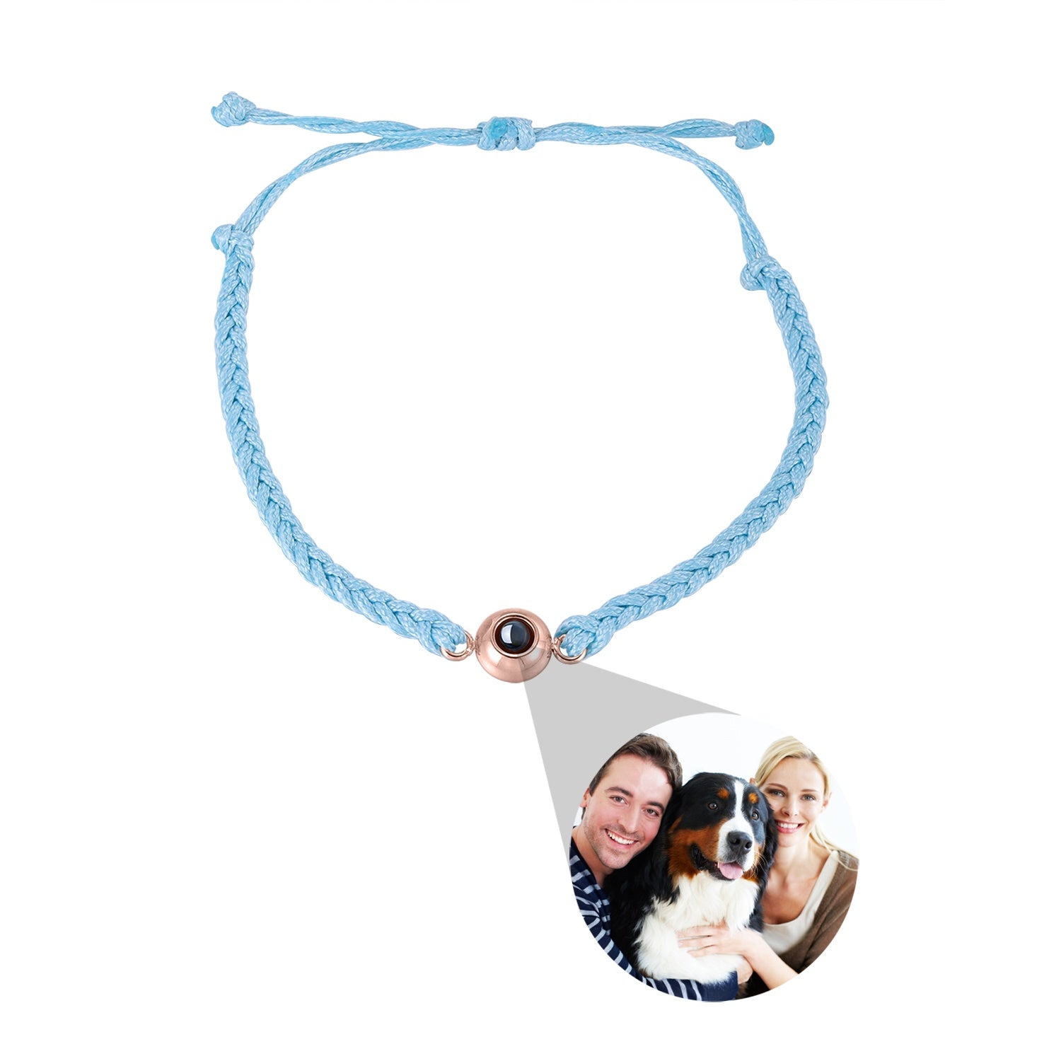 Creative Customized Color Photo Projection Bracelet – Handwoven Lovers Jewelry