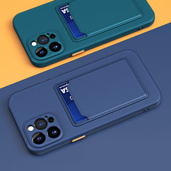 Simple Pure Color Liquid Silicone Phone Case for iPhone Models